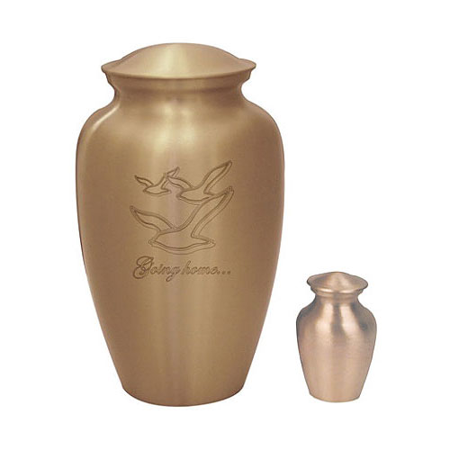 Satin Gold Urn