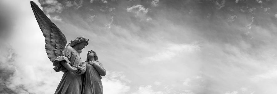 Angel Sculpture in cemetery