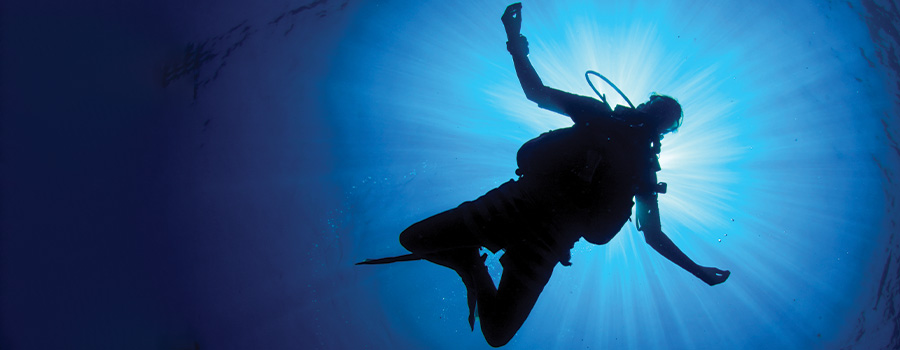 Scuba diver in the ocean